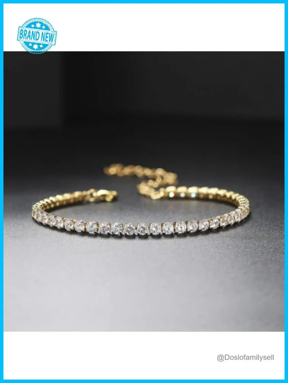 18K Gold Plated Stackable Love Bangle Bracelet Set 3 Pcs Stainless Steel CZ